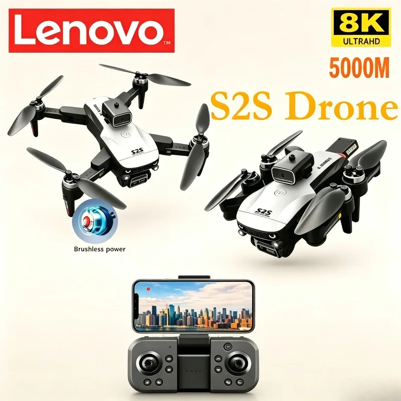 

Дрон Lenovo S2S 8K GPS с двойной камерой, всенаправленным обходом препятствий, для аэрофотосъемки, бесщеточный квадрокоптер