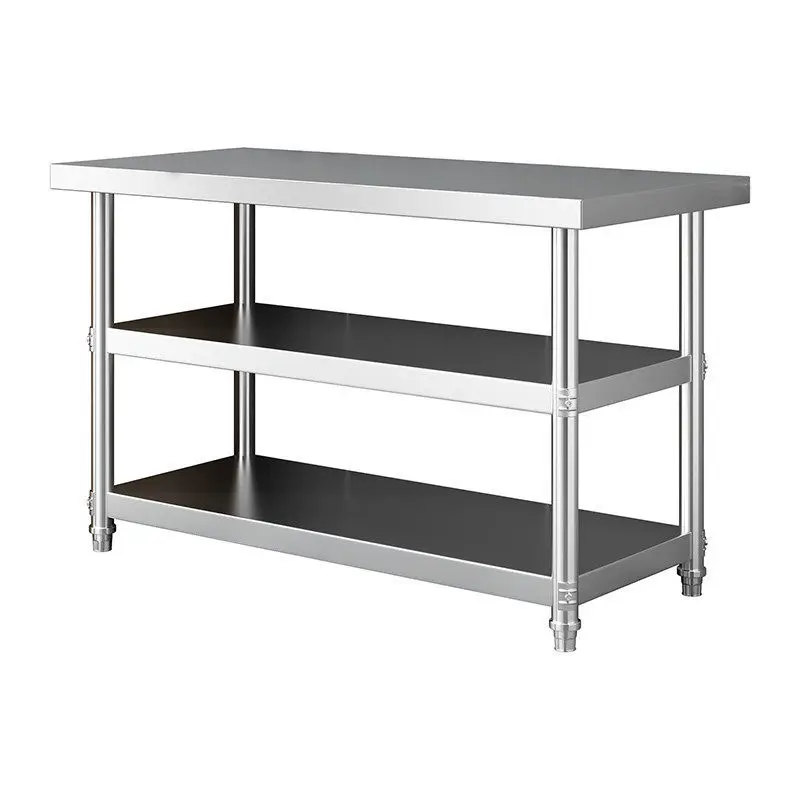 Stainless Steel Workbench Commercial Kitchen Prep Table Baking Packing Chopping Board Table
