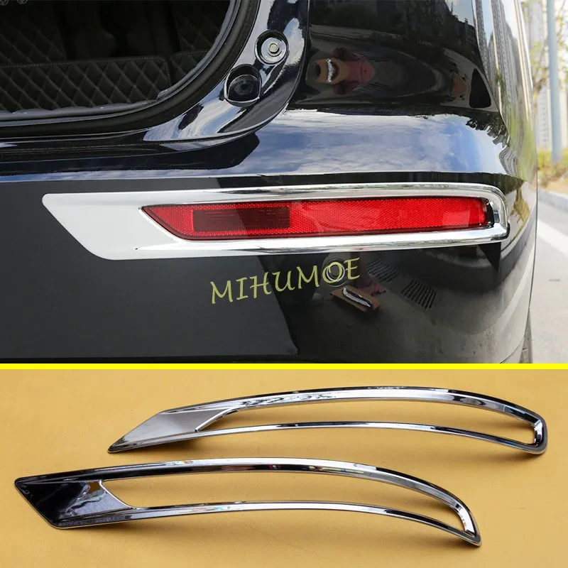 

For 2022-2025 Mitsubishi Outlander Chrome Car Rear Fog Light Lamp Decoration Cover 2Pcs Foglight Trim Stickers