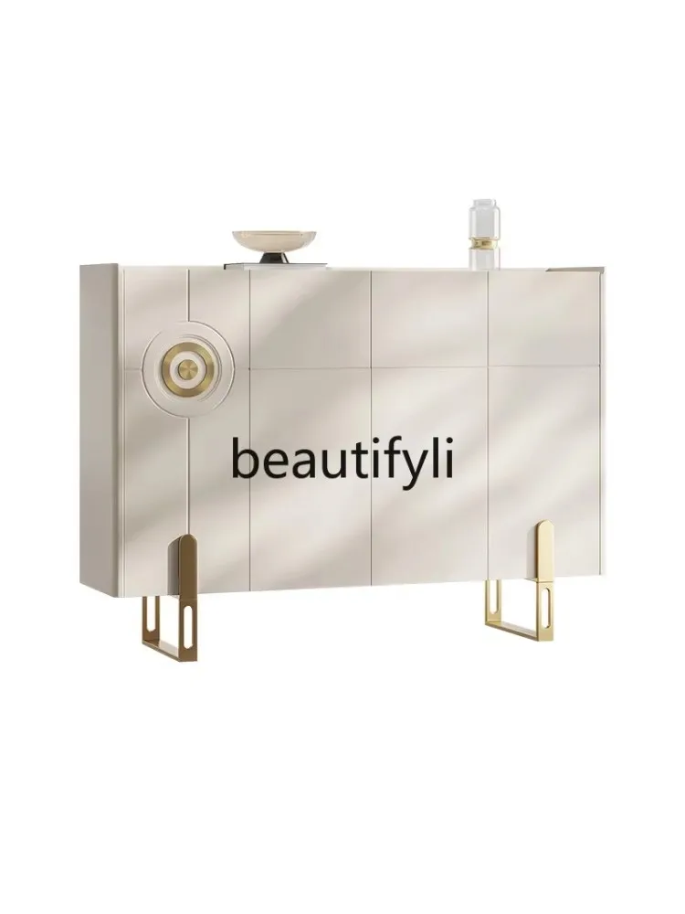 

Shoe cabinet Modern light luxury solid wood porch Side cabinet Home storage Simple partition