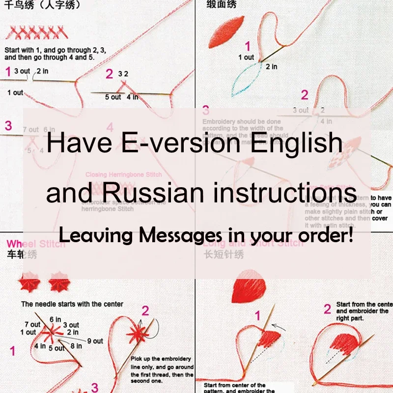 طقم تشغيل التطريز DIY التطريز زهرة اليدوى التطريز عبر الابره عدة الشريط اللوحة التطريز