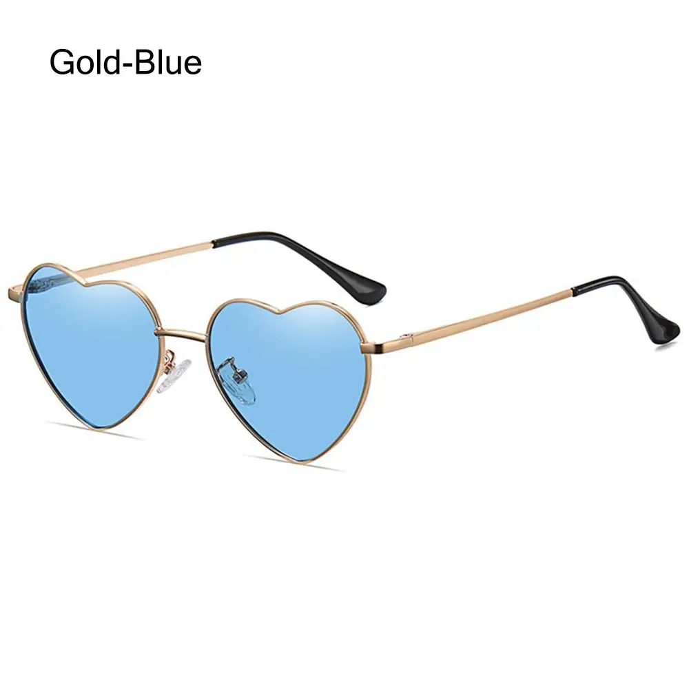 Fashion Metal Frame UV400 Protection  Glasses Heart-Shaped Glasses Eyewear Women Heart Sunglasses