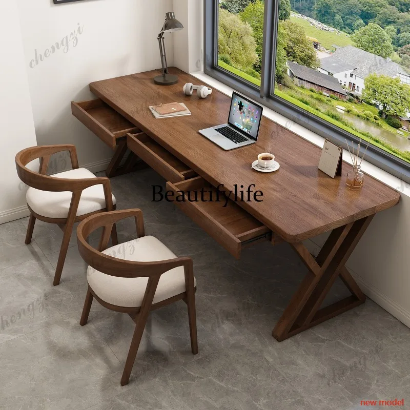 Mesa de Computador Moderna de Luxo Retangular com Armazenamento para Quarto, Escritório e Jogos, Organizador para Notebook, Mesa para Notebook, Móveis F132