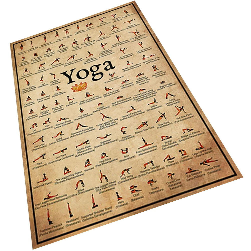 Substituível Yoga Mural Canvas Poster, Quadro de Parede, Decoração Delicada, Quarto, Resistente ao Desgaste, Casa, Fitness