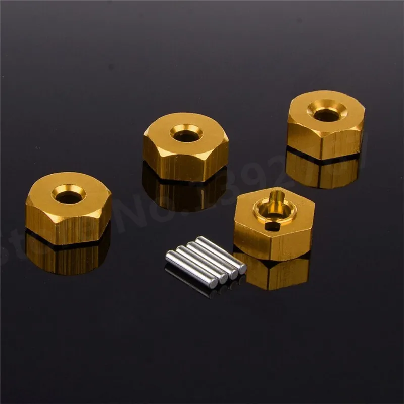 1 Set 102042 (02134) 4Pc Hsp 1/10 Modellen Upgrade Onderdelen Aluminium Wiel Hex Met Pin Voor 1/10 Schaal 4wd Rc Auto
