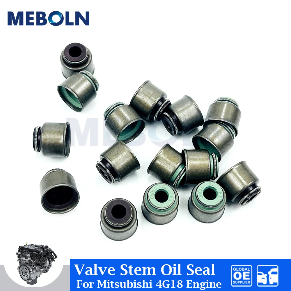 16 Pcs Valve Stem Oil Seal For MITSUBISHI LANCER LING DOHC 4G18 16V Engine Auto Parts Car Accessories OEM MD302172 MD307341