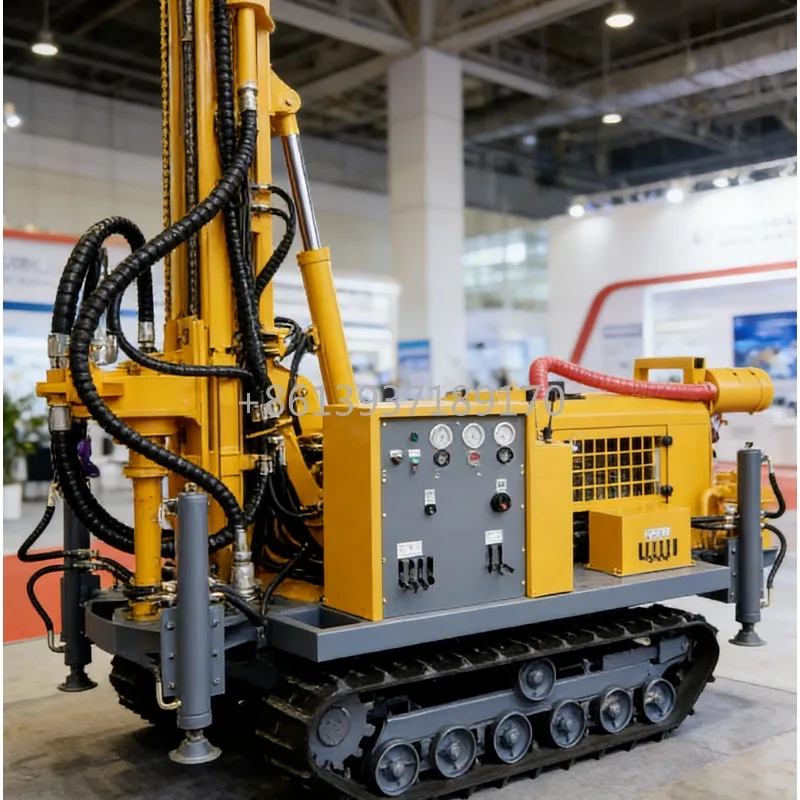300m Multi-functional Tracked Exploration Water Well Drilling Rig, Mobile Low-noise Drilling Rig