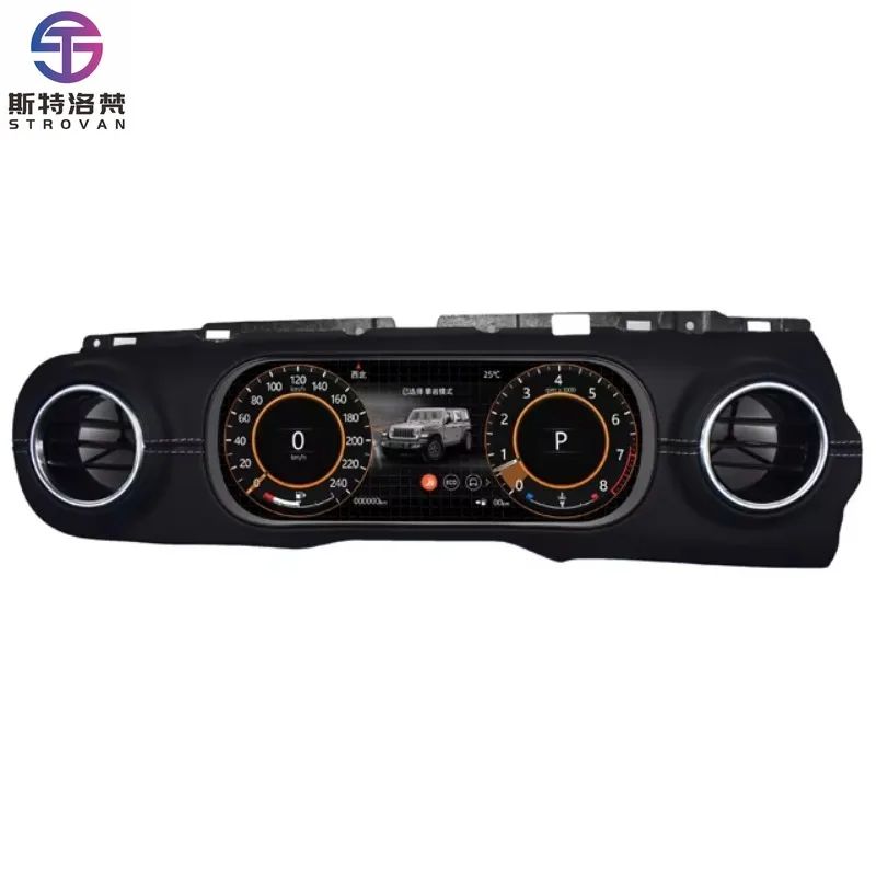 STLF CLRAK لـ Wrangler 18-22 12.3 "LCD مقياس سرعة الدوران لوحة الأدوات عرض الأميال للتحديث/الترقية