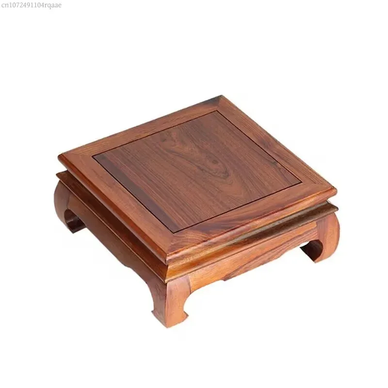 Ebony Display Stand | Decorative Shelf, Showcase Tray for Collectibles, Jewelry, Figures | Mini Side Table, Desktop Organizer