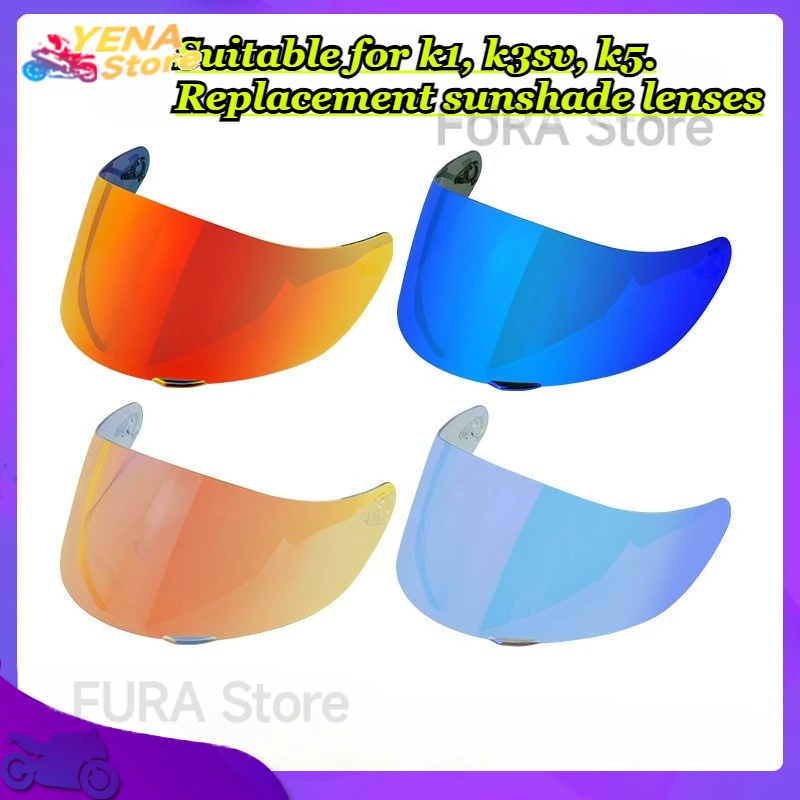 

Подходит для к1, к3св, к5. Сменные солнцезащитные линзы для аксессуаров для мотоциклов на ветровое стекло, устойчивые к УФ-излучению и царапинам.