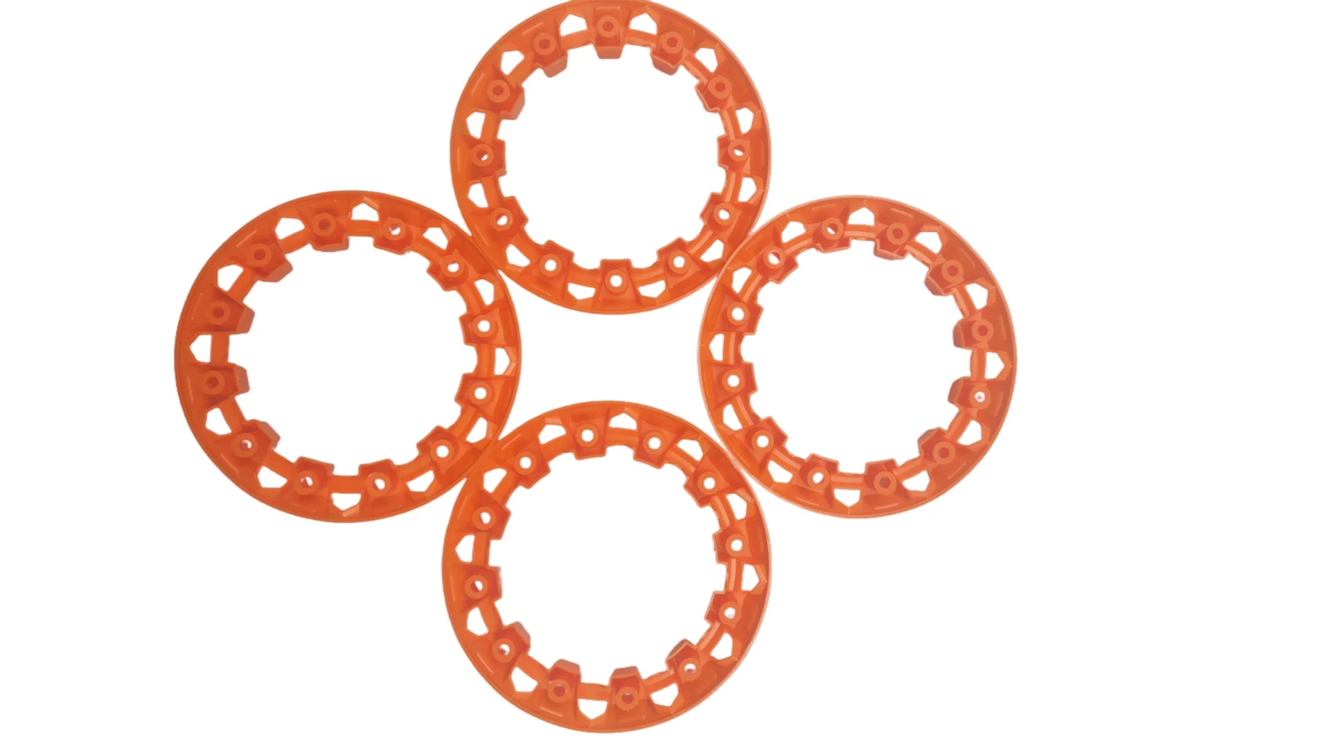 

ATV Dune Buggy Modification Accessories 7 Inch Wheels Plastic Decorative Cover Colorful Protective Case Set of 4 Orange