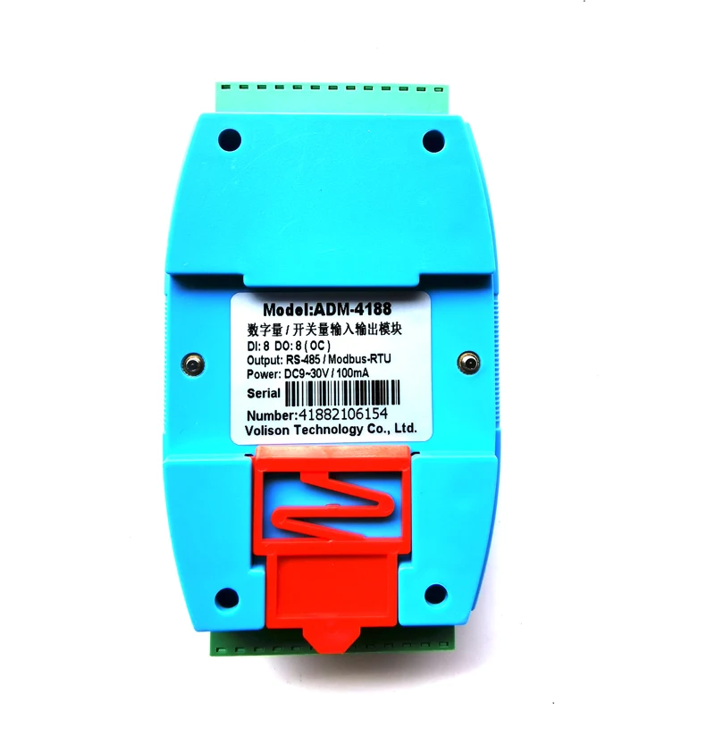 Interruptor Digital Isolado, 8 Canais, Entrada e Saída, 8DI/DO, Módulo de Aquisição, RS485 MODBUS RTU