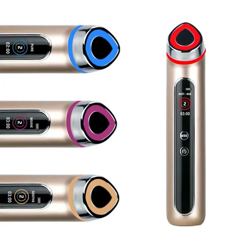 New Multi-Function Device 4 Modes LED EMS Micro-current Facial Machine for Aging Acne