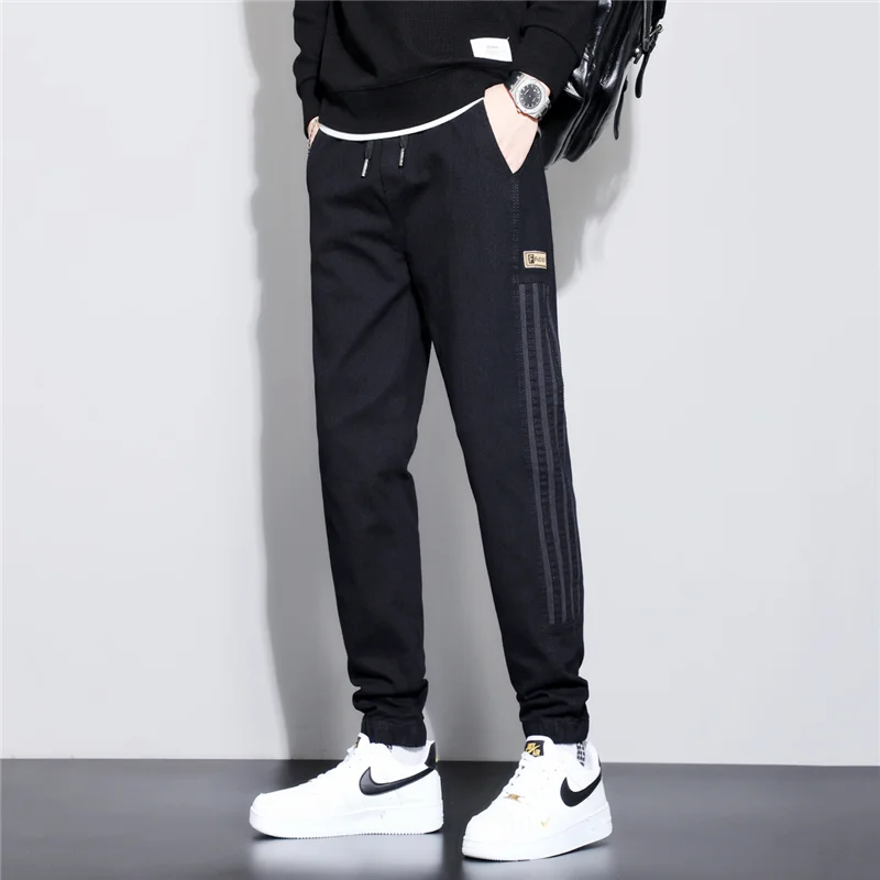 2023 Trend Spring Pants Slim Men Business Casual Jeans uomo Slim Fit Youh pantaloni in Denim stile coreano pantaloni