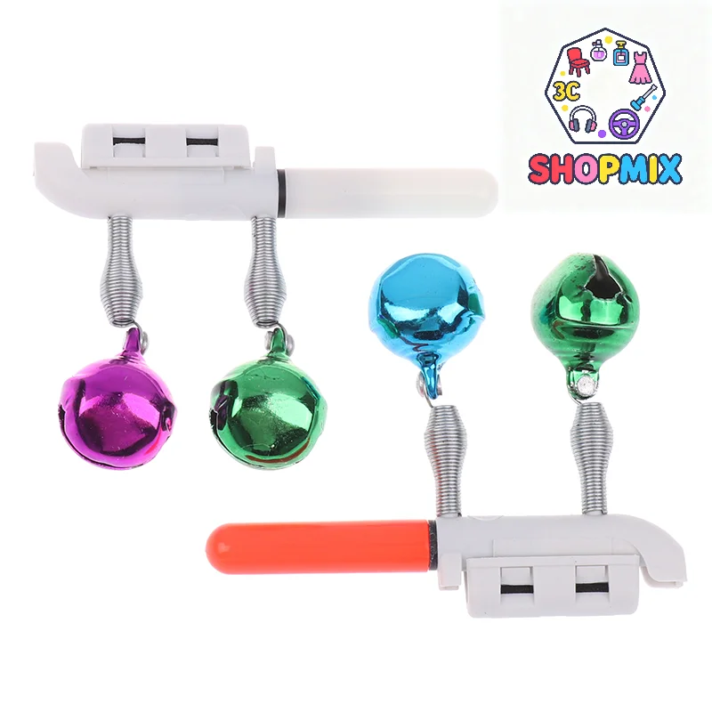 الصيد لدغة الإنذارات الصيد رود مزدوجة جرس قضيب المشبك تلميح التعريفي مصباح مشرق ليلة فلاش LED دون بطارية معالجة فلاش LED #1