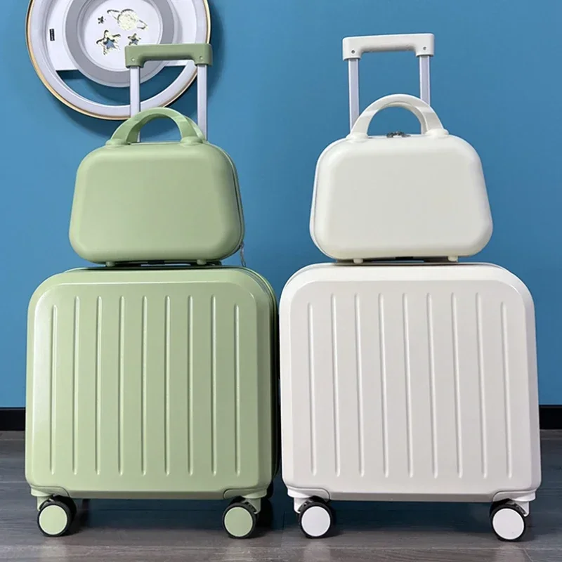 18/20 Inch Suitcase Boarding Multifunctional Travel Suitcase Student Password Trolley Case Rolling Luggage Bag with Cup Holder