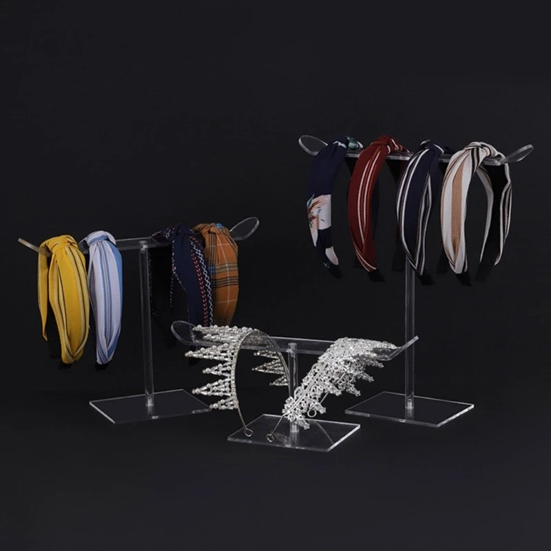 

Hair Accessories Transparent Hairband Holder Acrylic Headband Display Rack for Vanity Hair Accessories Stand