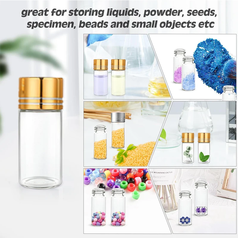 30Pcs 5ml-25ml Mini Glass Bottles DIY Wishing Bottle Gravel Vial Mini Clear Sample Container For Wedding Decorations Party Gift