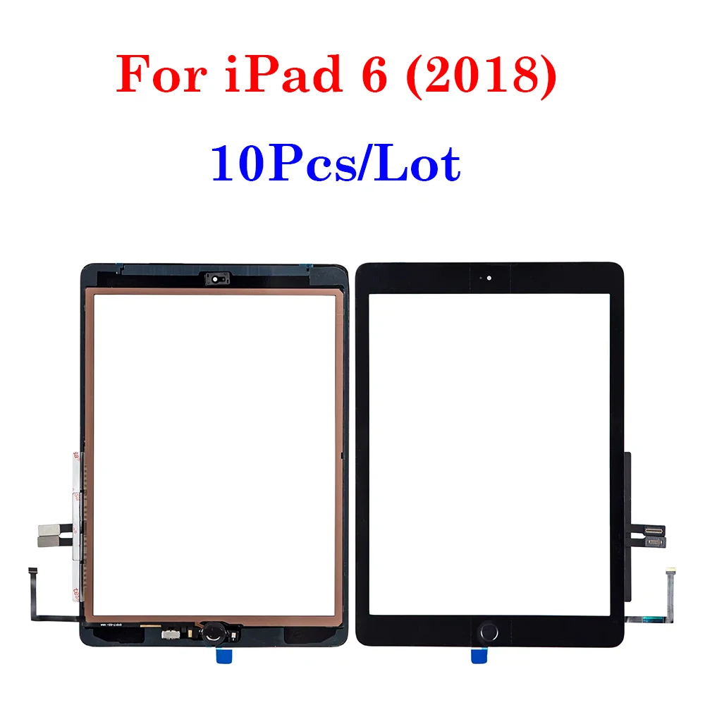

Pop 10 шт./лот для IPad 6 6-го поколения 9,7 дюйма (версия 2018 г.) A1893 A1954 дигитайзер сенсорного экрана передняя внешняя панель стекло