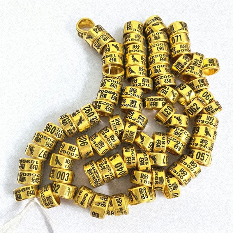 

50 шт. персонализированные 7 мм-8 мм-11 мм птица попугай голубь медные алюминиевые кольца для ног на заказ латунные кольца с надписями голуби