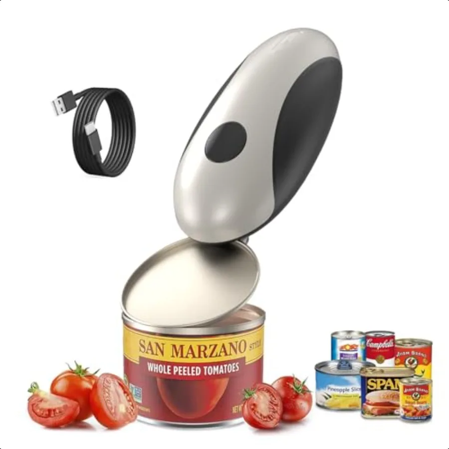 

Electric Can Opener Rechargeable Can Opener Electric Fits Most Can Sizes with Smooth Edge USBC Fast Charge Can Opener OneTouch