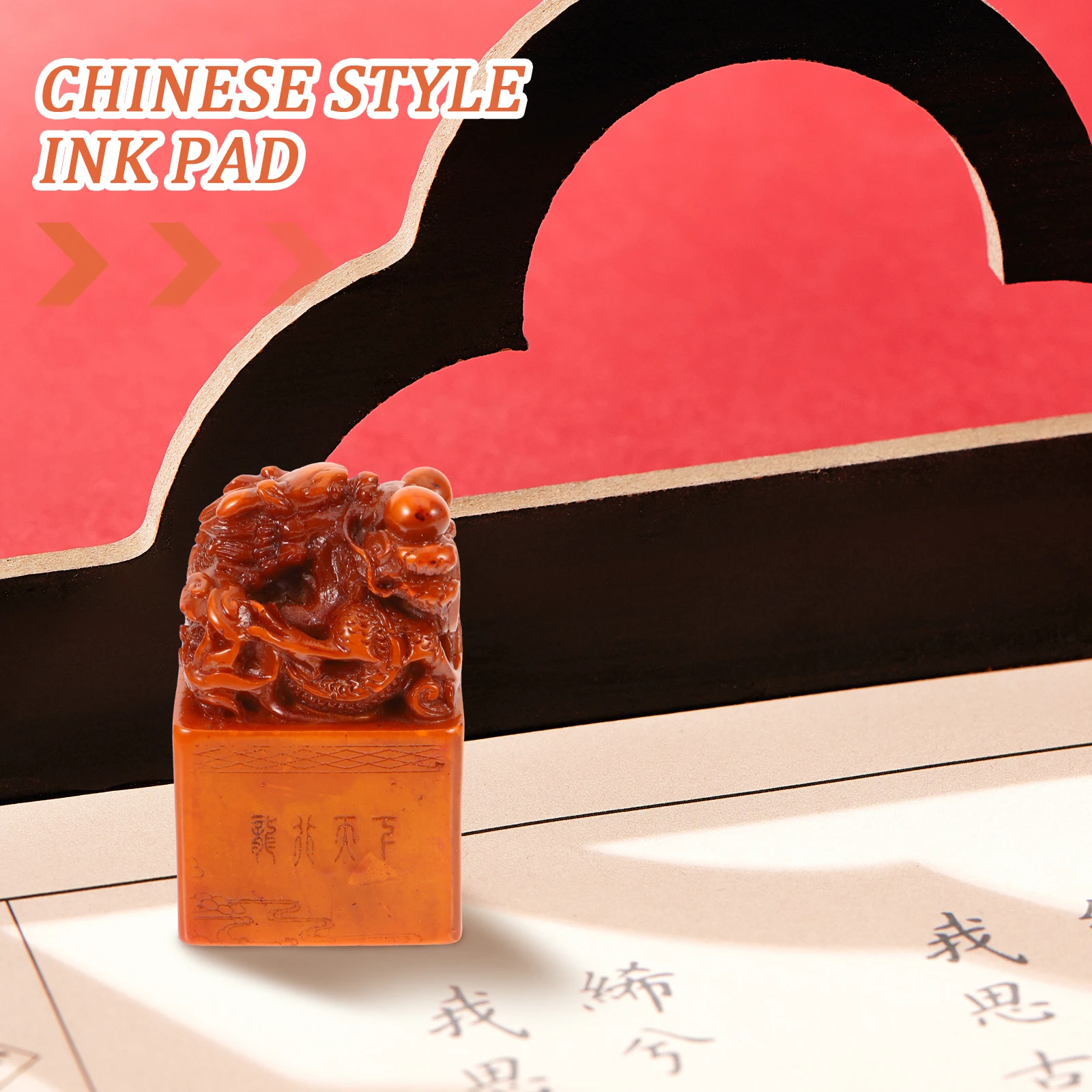 

Natural Chinese Shoushan Stone Stamp Durable Mini Stone Seal for DIY Craft Name Carving Stamps for Crafts Chinese Style Ink Pad