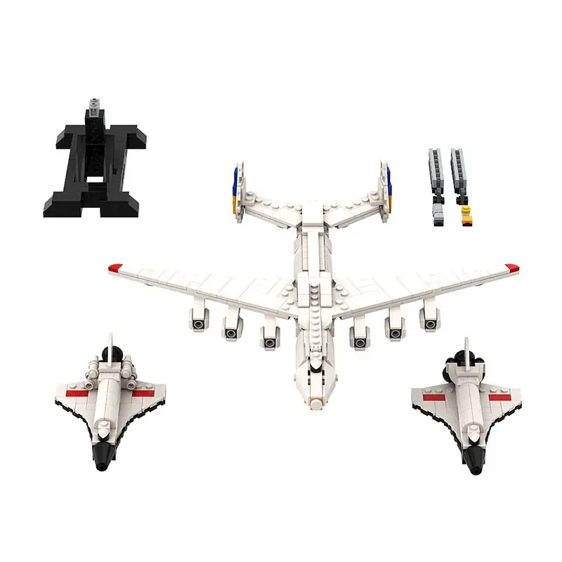 MOC Kreatives sowjetisches Flugzeug An-225 Transportflugzeug Bausteinmodell DIY Erwachsenen-Puzzle Montage-Spielzeug Geburtstagsgeschenk Ornament – Detail 6