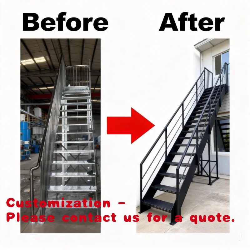 

custom.American Canada Staircase Indoor Straight Steel Frame Stair Mono Stringer Design Floating Straight Staircase