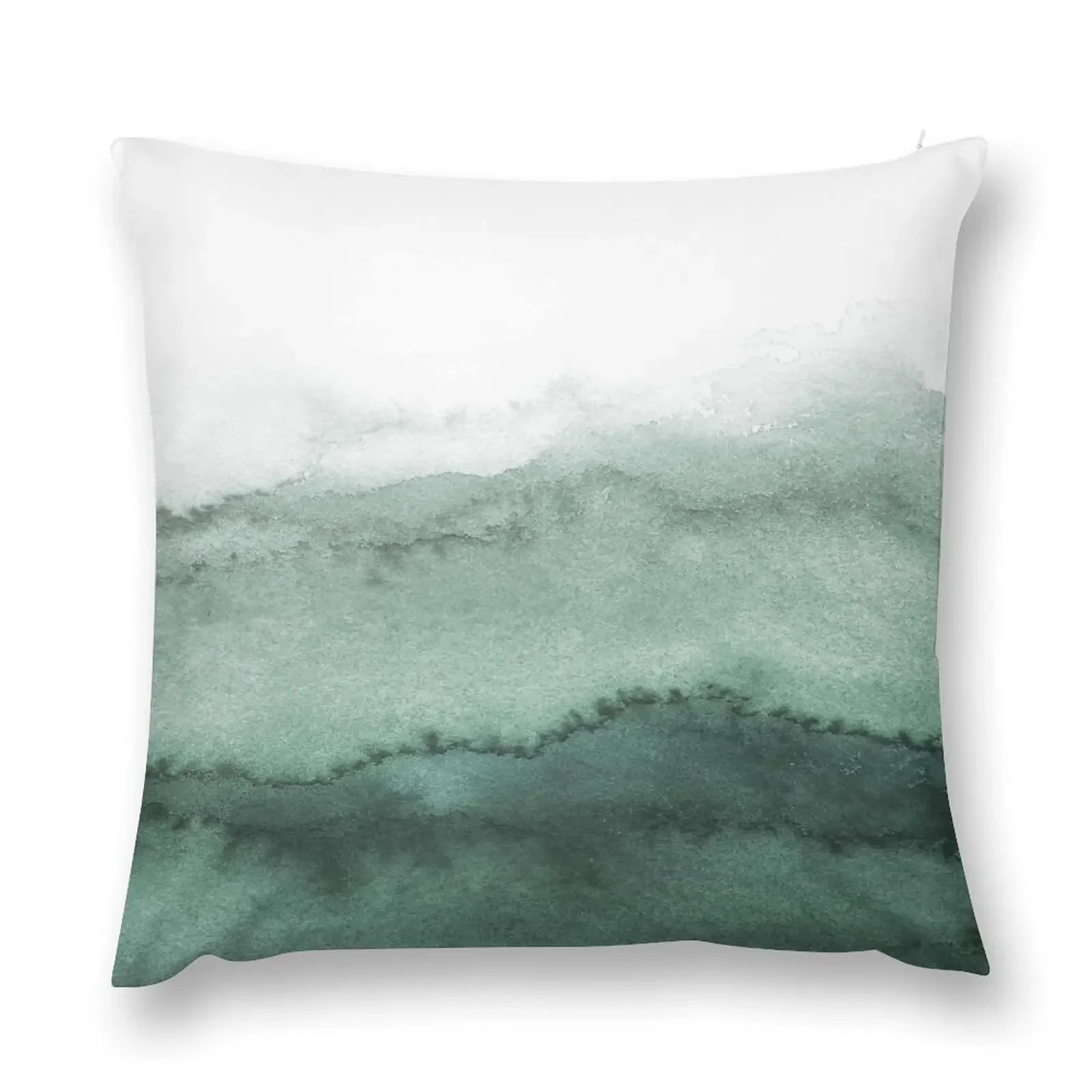 

Sage Green Ink Wash #2 Throw Pillow Pillowcase luxury home accessories Cushion Cover For Sofa pillow