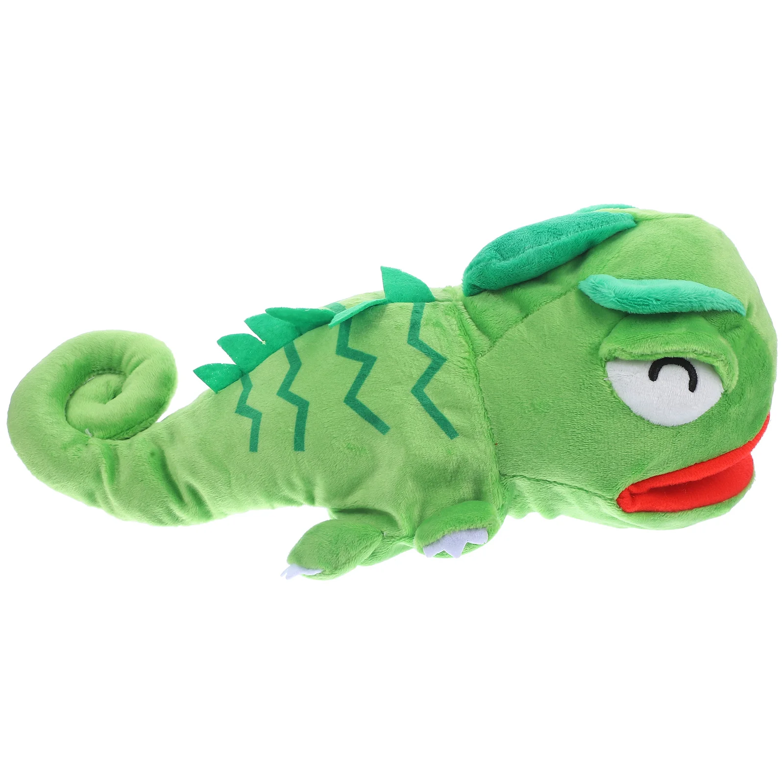 Marioneta de mano de lagarto para niños, muñecas para bebés, juguete móvil para reptiles, juguetes de figuras de algodón con boca de Animal de peluche