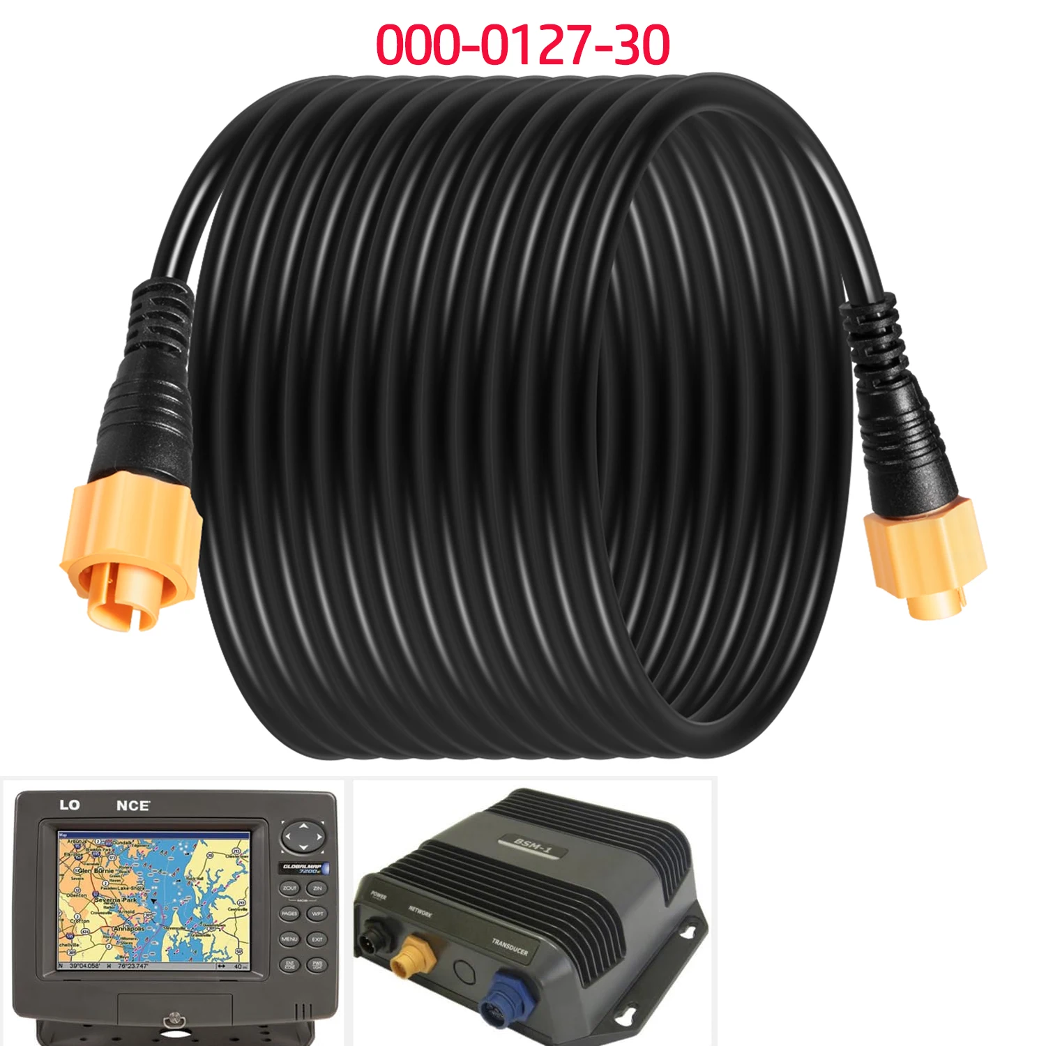 

000-0127-30 Ethernet Cable Compatible with a range of Lowrance models, HOOK, HDS, Elite, and other Navico systems ,25-Feet