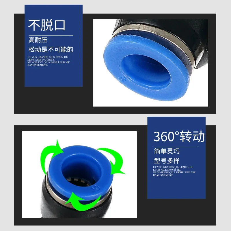 Pneumatic Connector Blue Cap SL4/6/8/10/12/14/16-M5/01/02/03 Quick-Plug Cylinder Trachea Connector