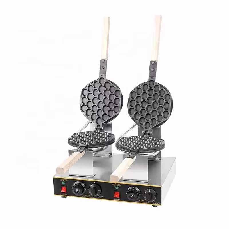 2 Heads Stainless Waffle Machine  Commercial Waffle Cone Machine  Automatic Waffle Machine