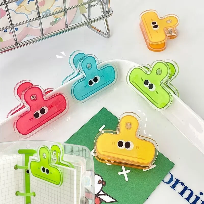 Acrylic Paper Fastener Clips, Loose-leaf Binder, Vibrant Color Document Holding Clamps for Student Notebook, Planner Decor