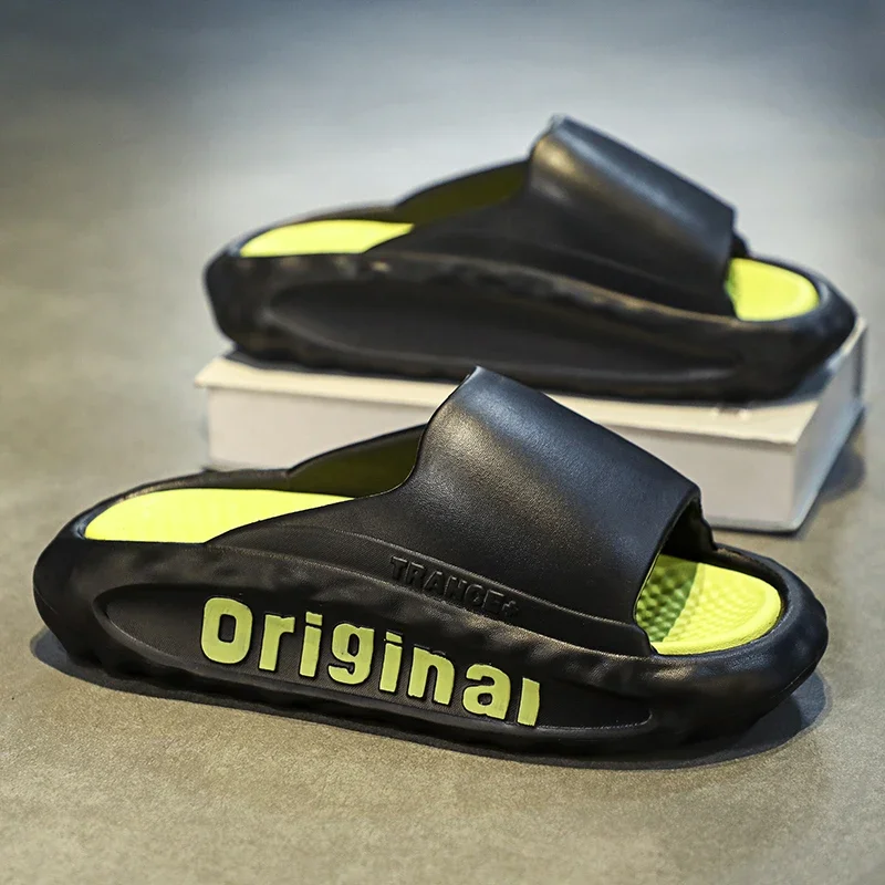 شبشب رجالي سحابة الصنادل سميكة سوليد الصيف موضة لينة أسفل الشاطئ شبشب رجالي المرأة الصنادل إيفا الشرائح صنادل شاطئ #6