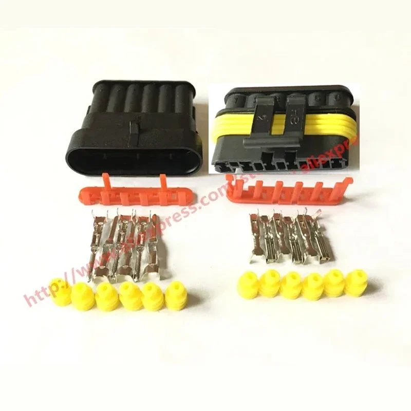 1 Pcs Kit 6 Pin Female And Male Way Waterproof Electrical Wire  auto connector Plug For Car 282108-1 282090-1