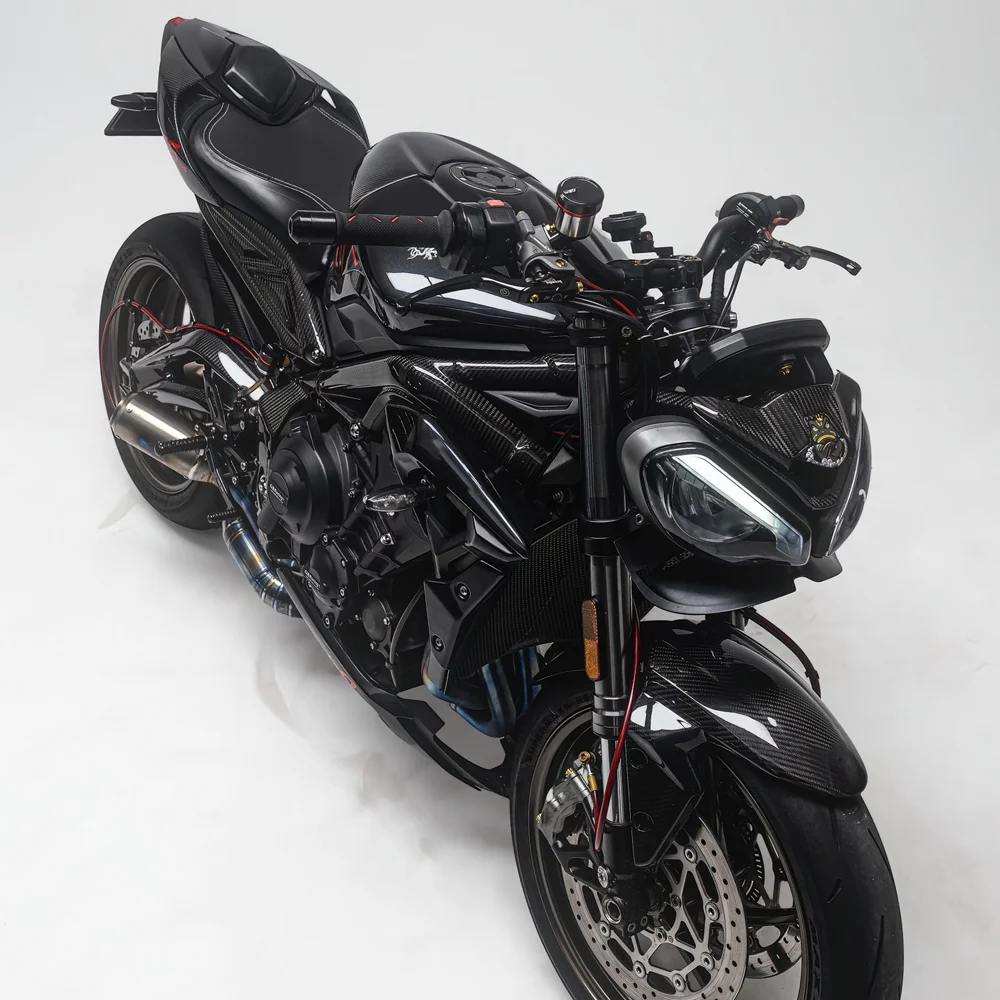 스트리트 트리플 765R / RS 프론트 스포일러 로워 스포일러 로워 립 스피드 트리플 1200RS GP 윙 다운포스 네이키드 프론탈 스포일러 썸네일 3