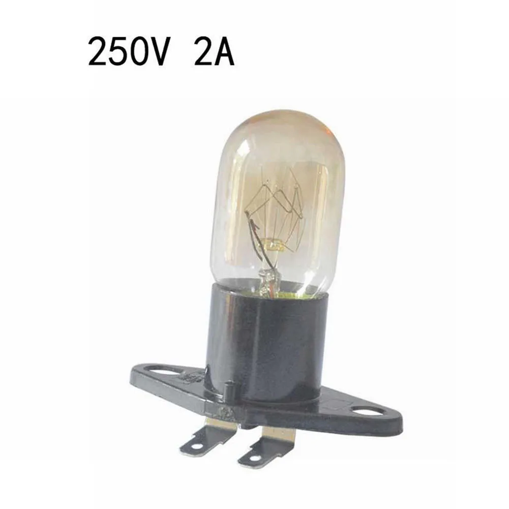 2pcs Universal Microwave Ovens Light Bulb Lamp Globe 250V 2A  Fit For Midea Most Brand With Holder Replacement Parts