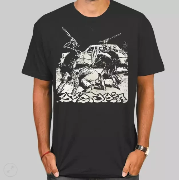 

Summer Rare Dystopia Music Short Sleeve Gift Black All size Shirt T-Shirt Oversized Sweat-absorbing Fashion European American
