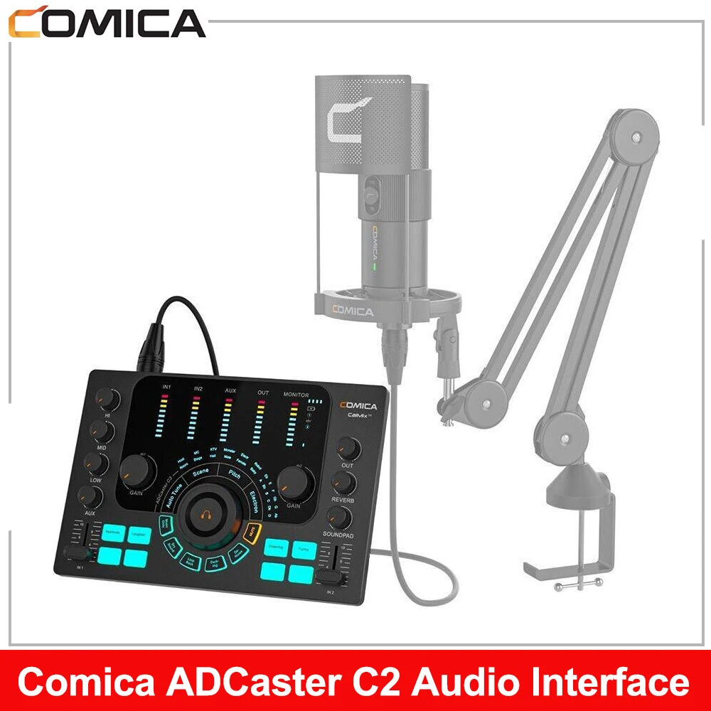 

Comica ADCaster C2 Audio Interface Streaming/Podcasting/Recording Multi-functional Audio Interface for Mobile Computers