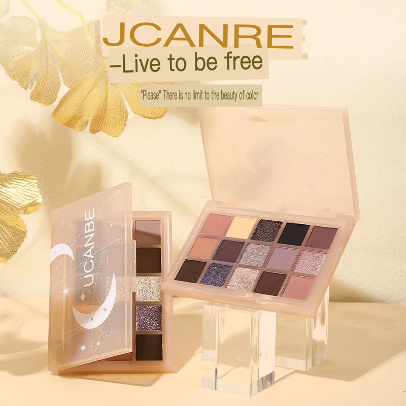 Ucanbe 15-color Eyeshadow Palette Is A Best-selling Color-enhancing Makeup Product With A Metallic Feel And Portable Rock Style