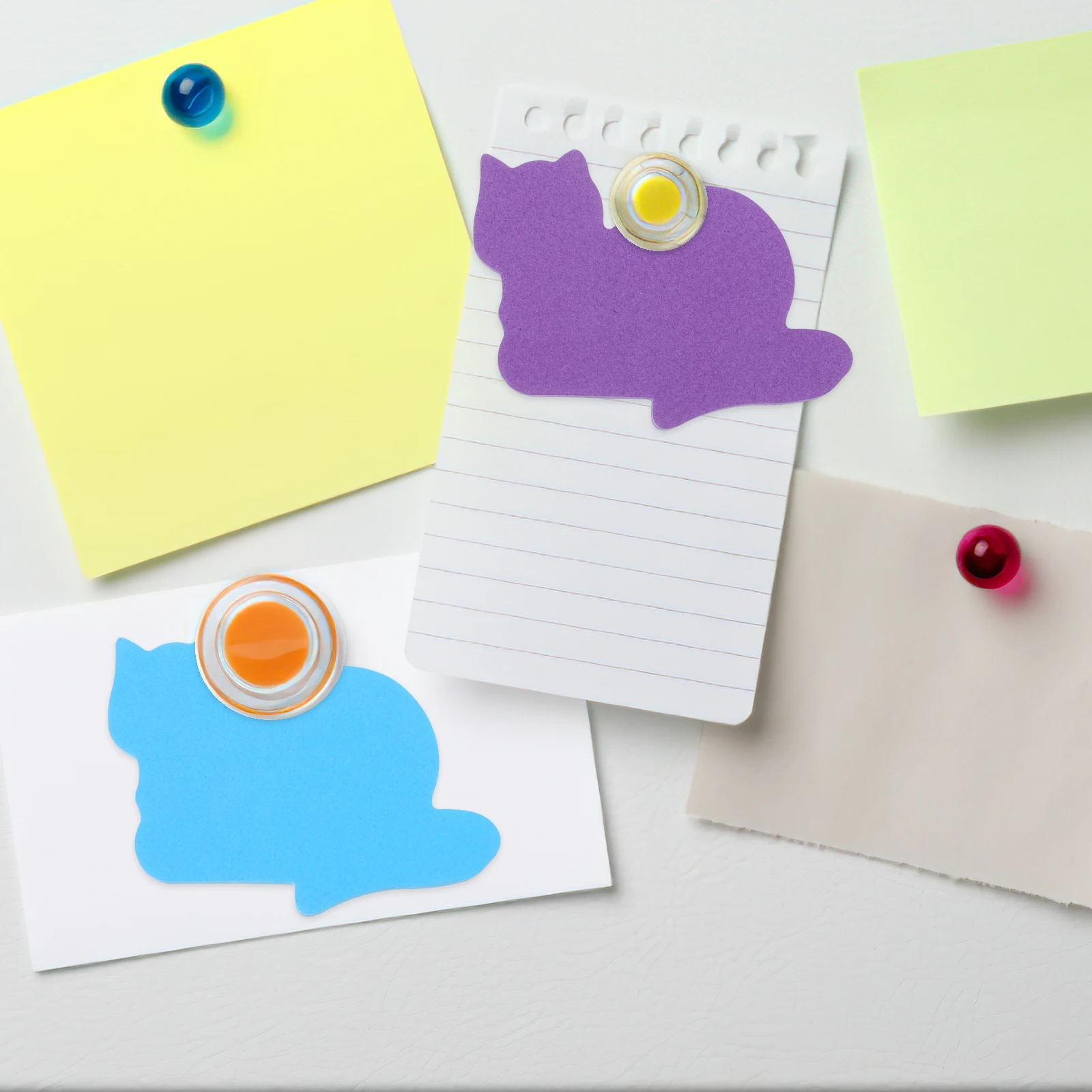 

12 Pcs Cartoon Memo Sticker Cat Shaped Note Paper Portable Adhesive Notes Colorful Memo Pad Cute Stationery Planner