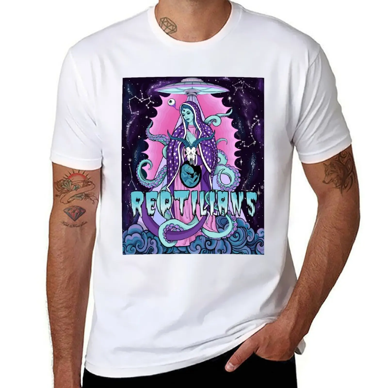 

Reptilian Madonna T-Shirt t shirt custom print t shirt men 100% cotton luxury brand T-Shirt