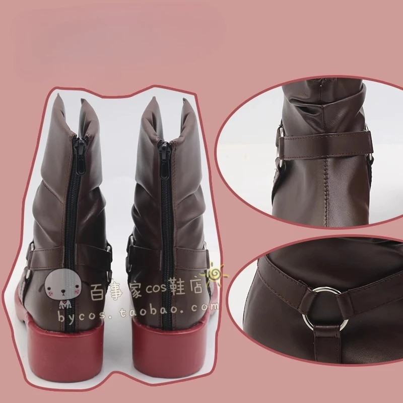 Fullmetal Alchemist Brotherhood Edward Elric Cosplay Lederschuhe Mittelkalb Stiefel Halloween Karneval Party Kostüm Requisiten