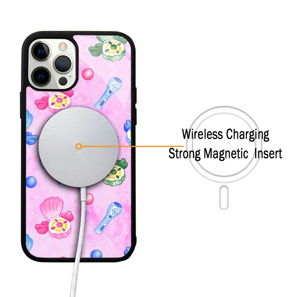 Mermaid Melody Pichi Pitch Phone Case For IPhone 11 12 13 14 15 Plus Pro Max Mirror Acrylic Cover For Magsafe