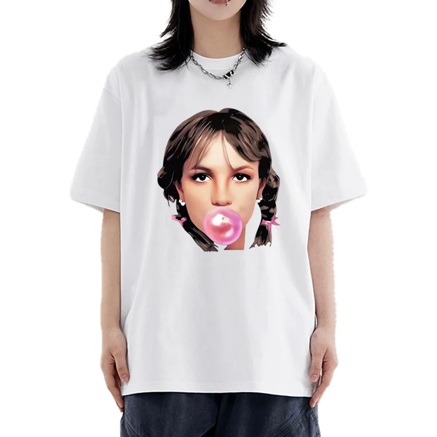 Hot singer Britney Spears Bubblegum Cute Graphic T-shirt Men Women Y2k Fashion funny short sleeve t-shirts Unisex vintage Tops