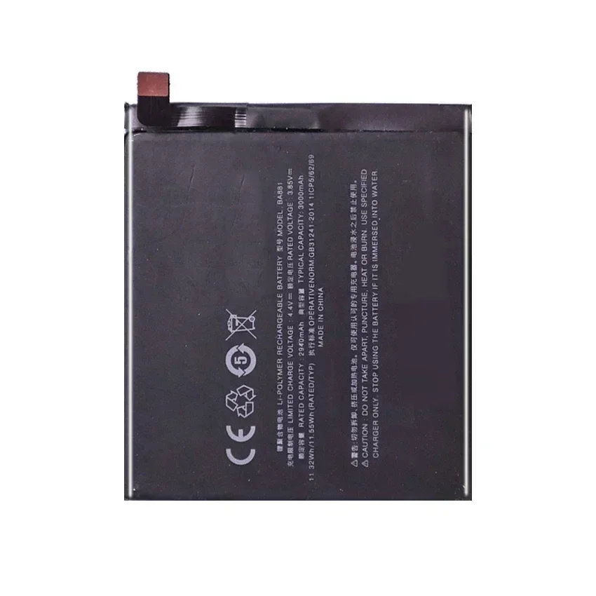 BA881 3000mAh Hihg Quality Replacement Mobile Phone Battery For Meizu 15 , M881M, M881Q