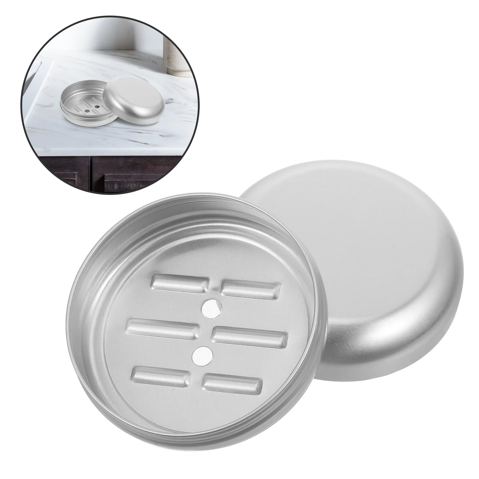 

2pcs Round Soap Box Traveling Soap Box 100ml 77x32mm Travel Container Bathroom Holder Lightweight Portable Storage