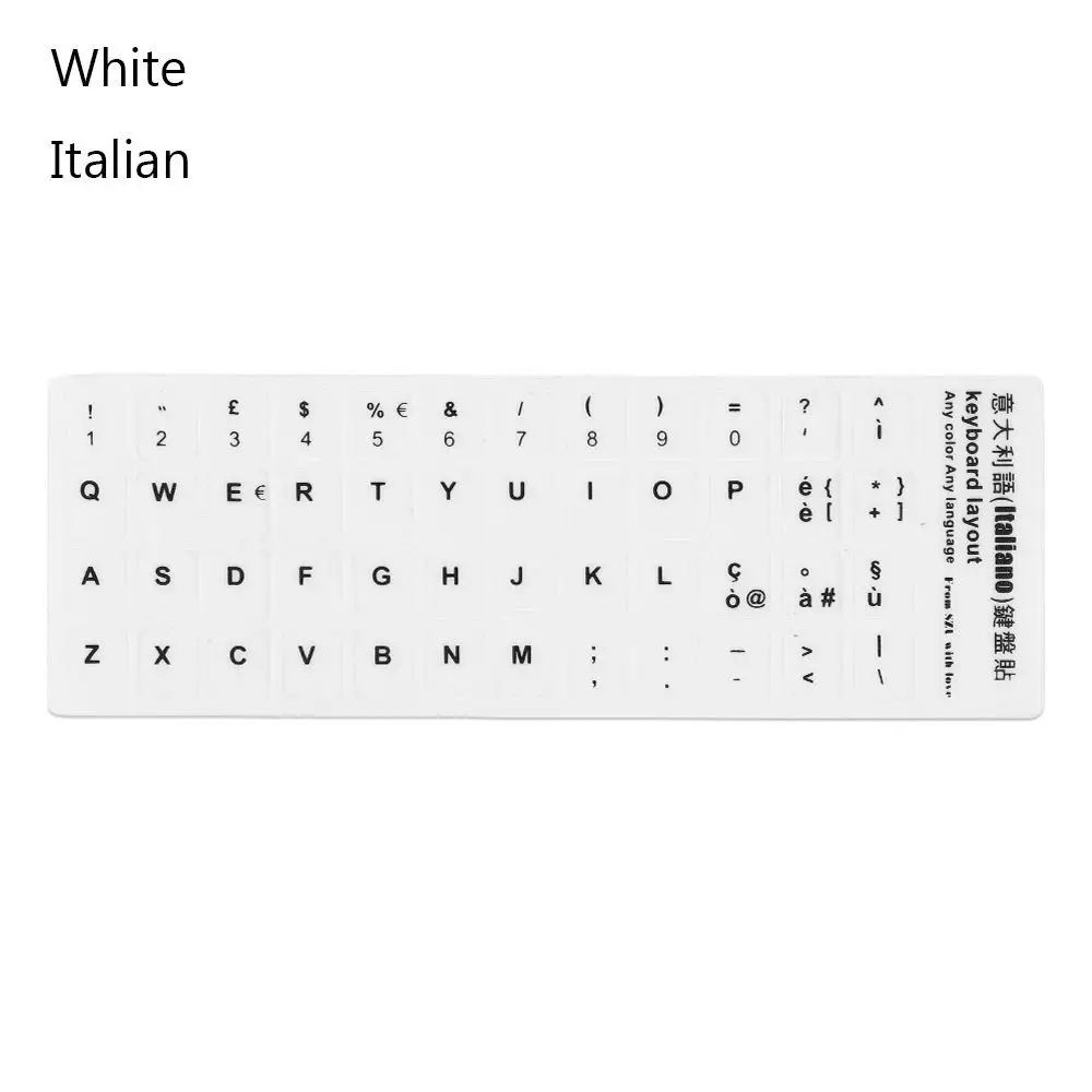 Laptop PC Spanish Russian English Multi-Language Keyboard Decal Keyboard Stickers Alphabet Button Layout Letter Protective Film