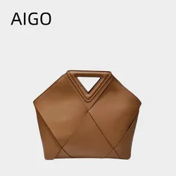 AIGO Luxury Design Weaving Handbag French Lady Crossbody Shoulder Bags For Women 2024 borse da donna fuchaymnail crespo muslimos de mujer